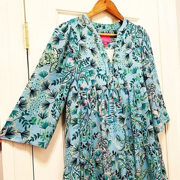 LILLY PULITZER Martine Dress Frenchie Blue Mosaic Shells Dress XXS $228.00 - Picture 7 of 9